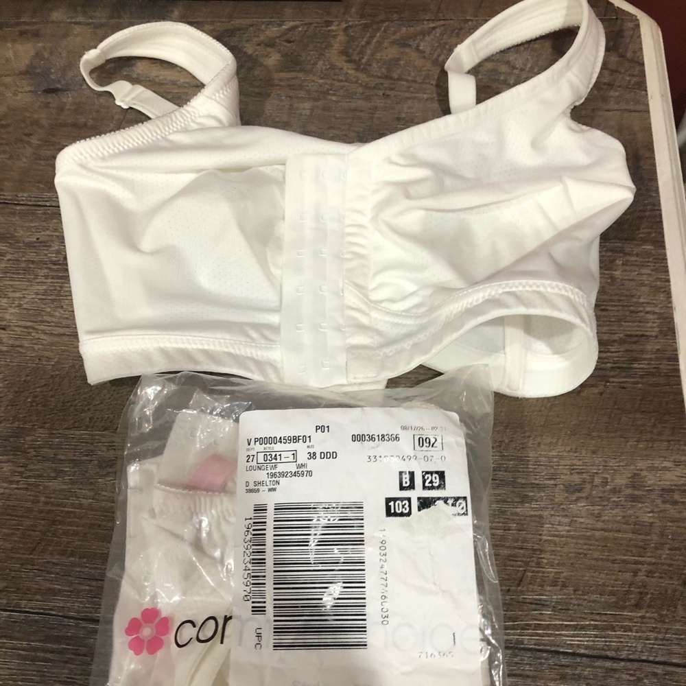 Women’s White Front-Closure Support Bra Stay Cool